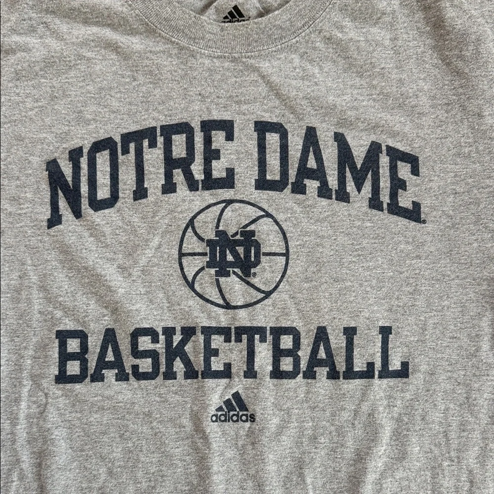 Adidas Gray Notre Dame Basketball Tee